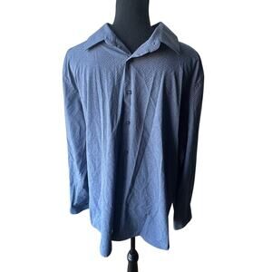 Lucky Brand Men’s Blue Slim Fit Stretch Button-Up Shirt